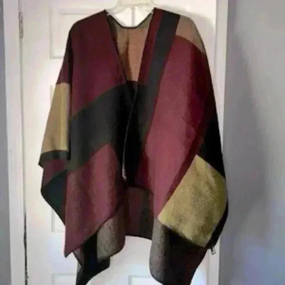 Vintage Express reversible oversized poncho - Picture 1 of 8